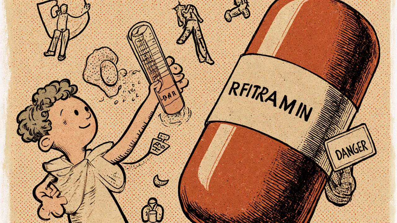 Patient with normal INR reading while blood clots form, unaware of dangerous drug interaction.