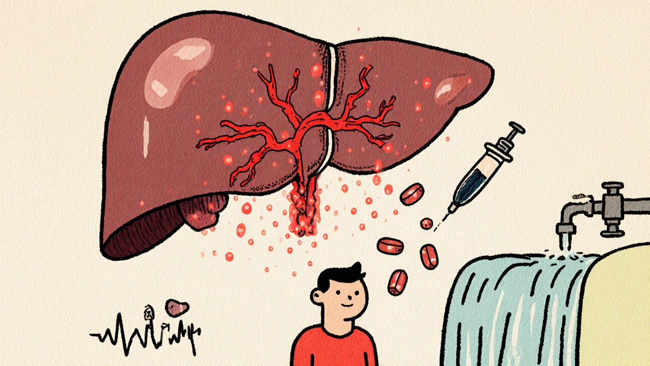 Patient&#039;s liver balloon deflating as statin pills improve blood flow